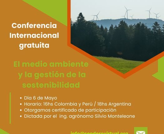 Charla virtual sobre curso internacional sobre desarrollo ambiental sostenible